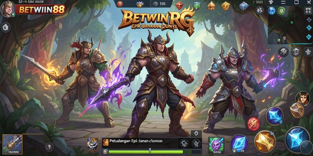 Tampilan aksi seru dalam gameplay BETWIN88 RPG.