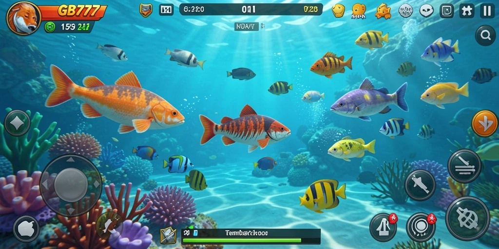 Tangkapan layar menunjukkan serunya gameplay Tembak Ikan GB777.