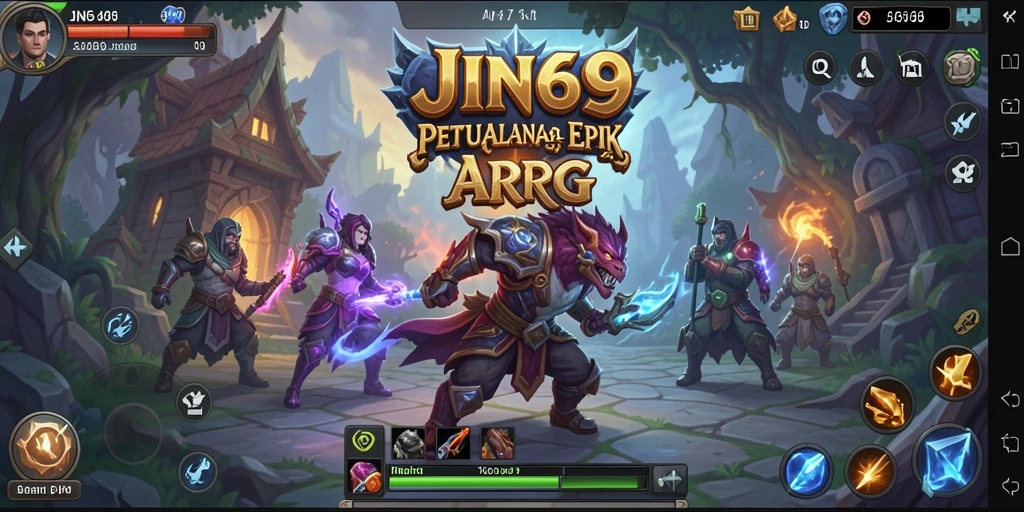 Tampilan screenshot JIN69 menampilkan aksi pertempuran yang seru dalam gameplay ARPG.