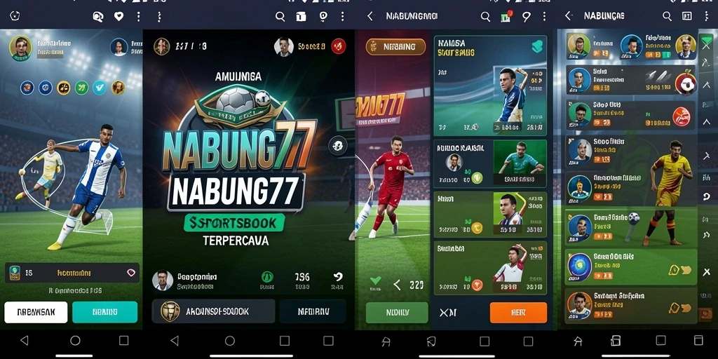 Tampilan utama NABUNG77 dengan berbagai pilihan taruhan olahraga.