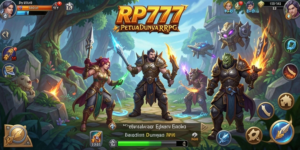 Screenshot gameplay RP777 menampilkan aksi mendebarkan dalam petualangan RPG.