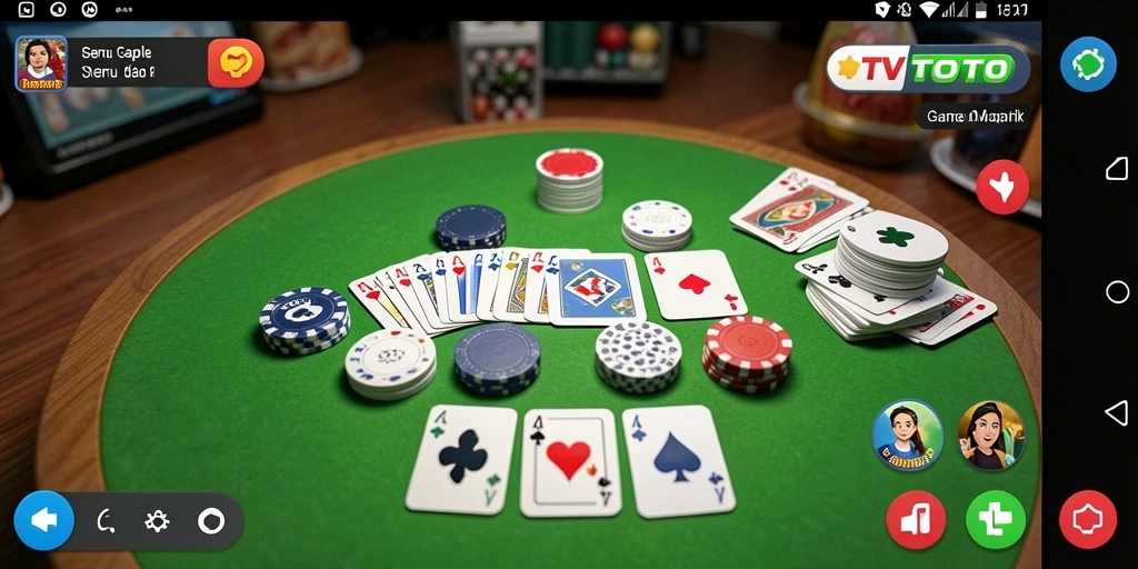 Screenshot gameplay TVTOTO menampilkan keseruan bermain Gaple.