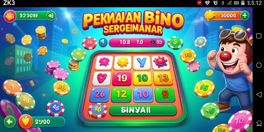 Tampilan menarik gameplay Bingo di ZK3 dengan interaksi pemain.